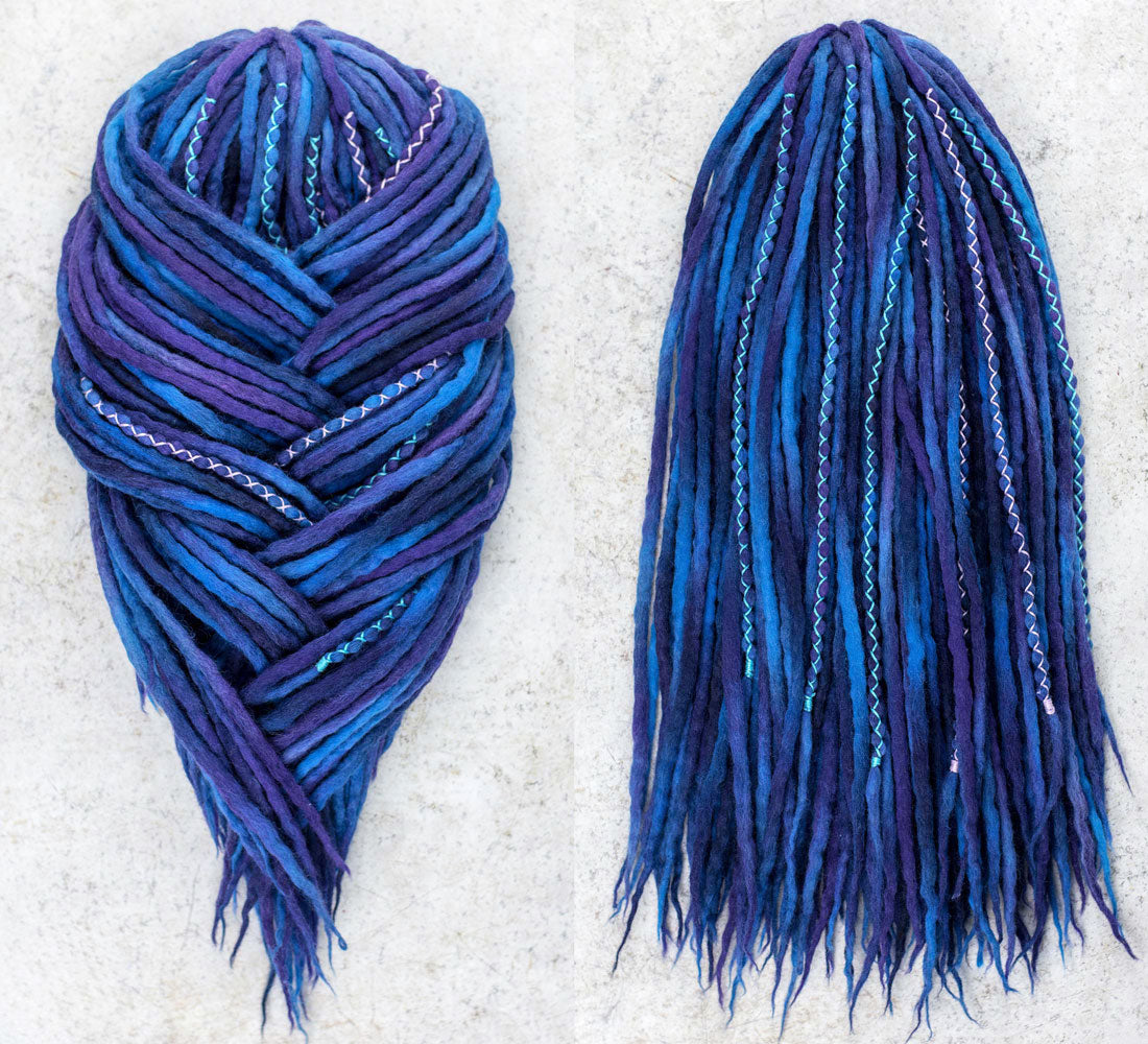 Galaxy wool dreadlocks boholucydreads Boholucydreads