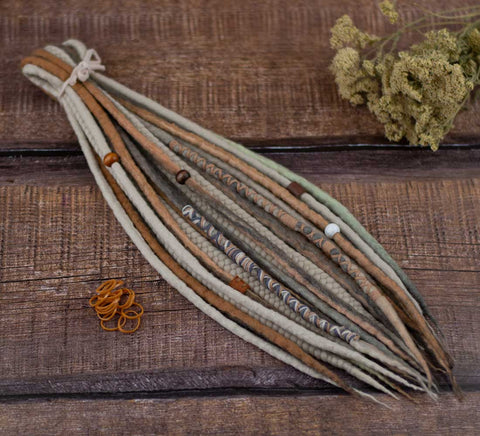 10 DE Earth Viking Wool Dreads