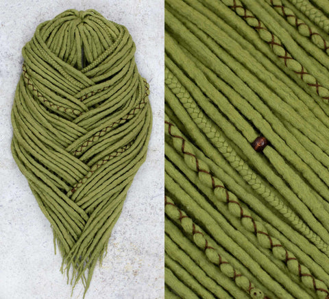 Asparagus wool dread set