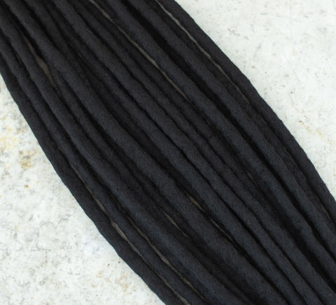 Black wool dreads (Set of 10 pcs)