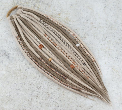 Blonde Viking Wool Dreadlocks Ponytail