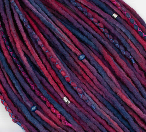 Blueberry wool dreadlocks