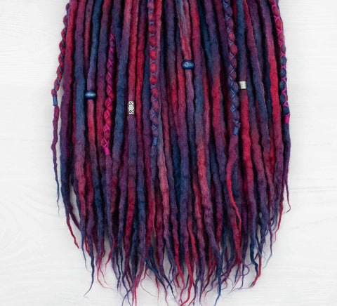 Blueberry wool dreadlocks