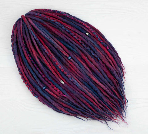 Blueberry wool dreadlocks