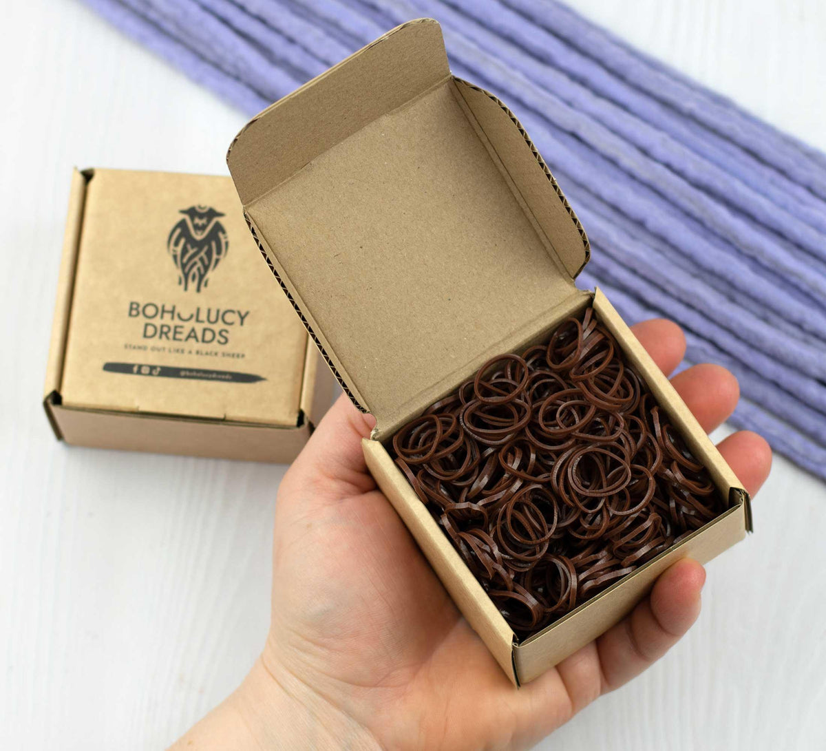 Chocolate brown rubber band 500pcs
