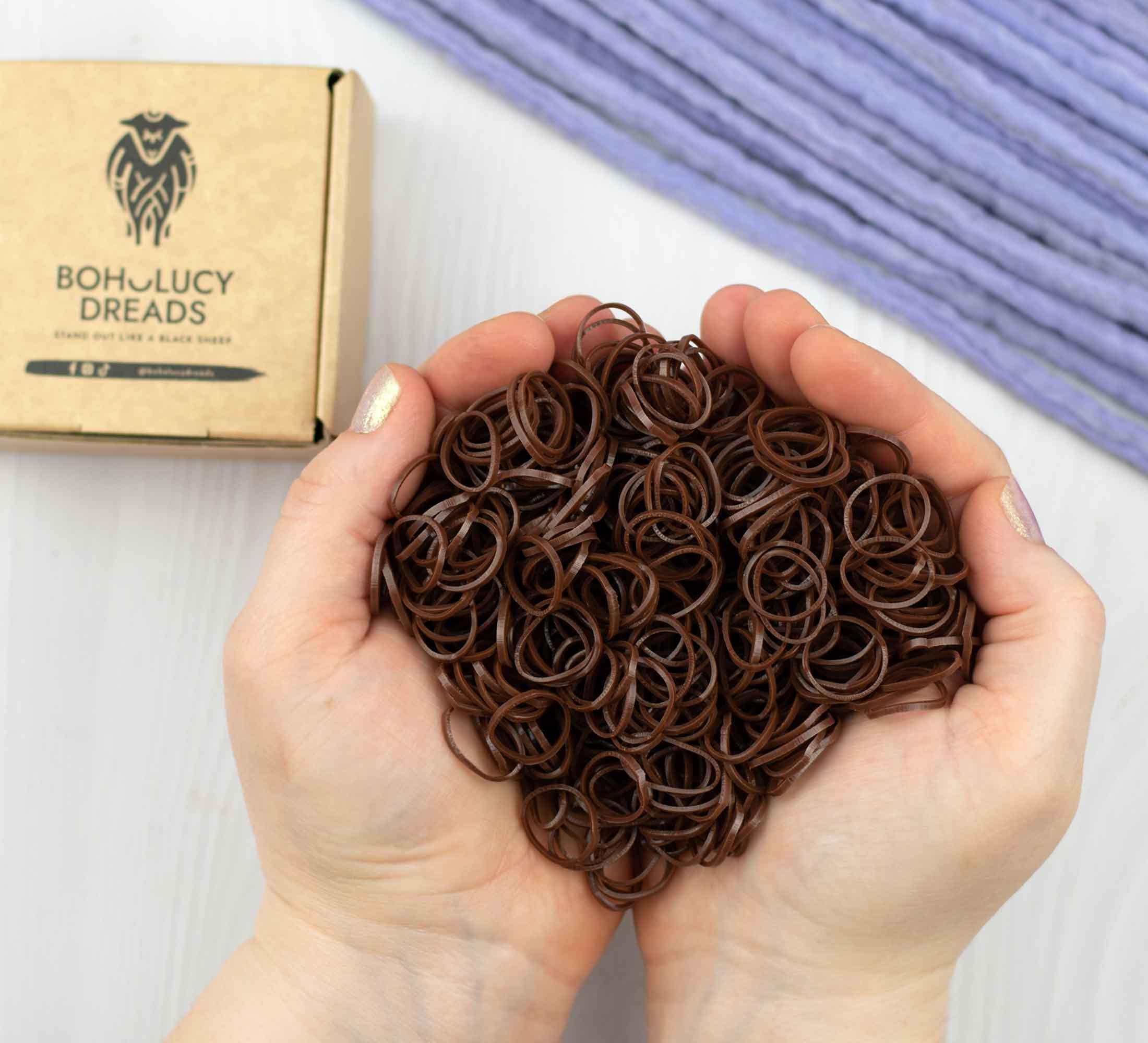 Chocolate brown rubber band 500pcs
