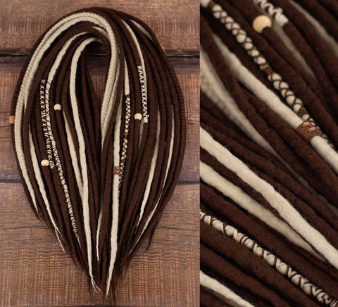 Chocolate Viking Wool Dreads