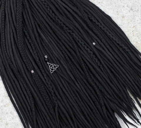 Dark viking wool dreads
