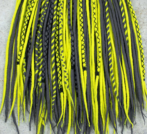 Electric storm wool dreadlock extensions