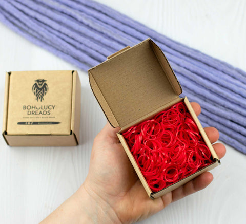 Fire red rubber band 500 pcs