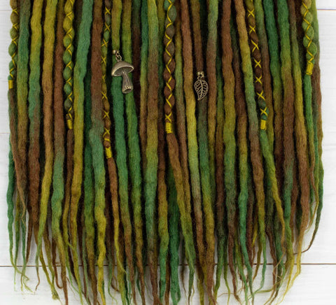 Forest wool dreads