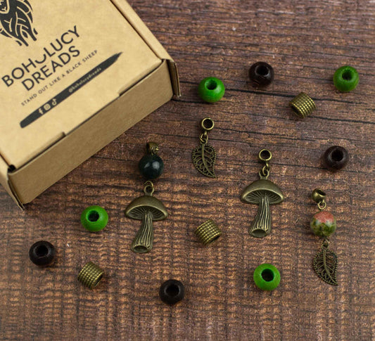Forest dread bead set 2200