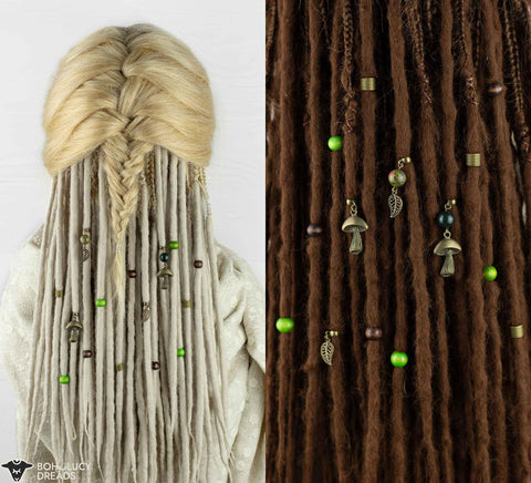 Forest dread bead set