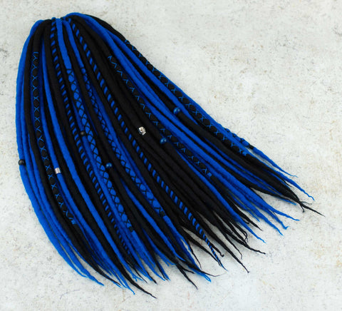 Forget-Me-Not Black and Blue Hair Extensions