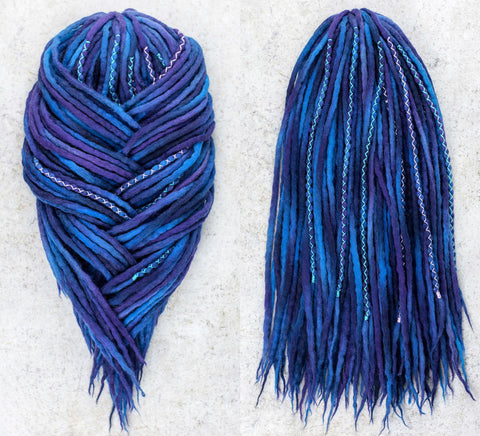 Galaxy wool dreadlocks