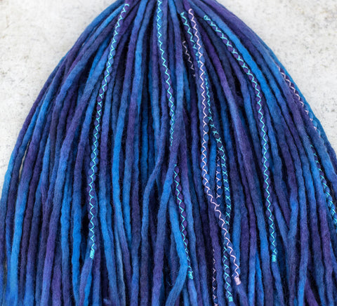 Galaxy wool dreadlocks