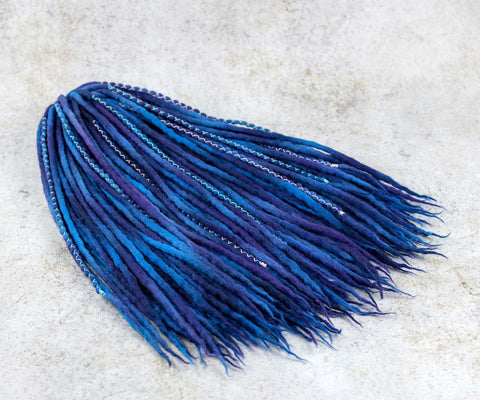 Galaxy wool dreadlocks