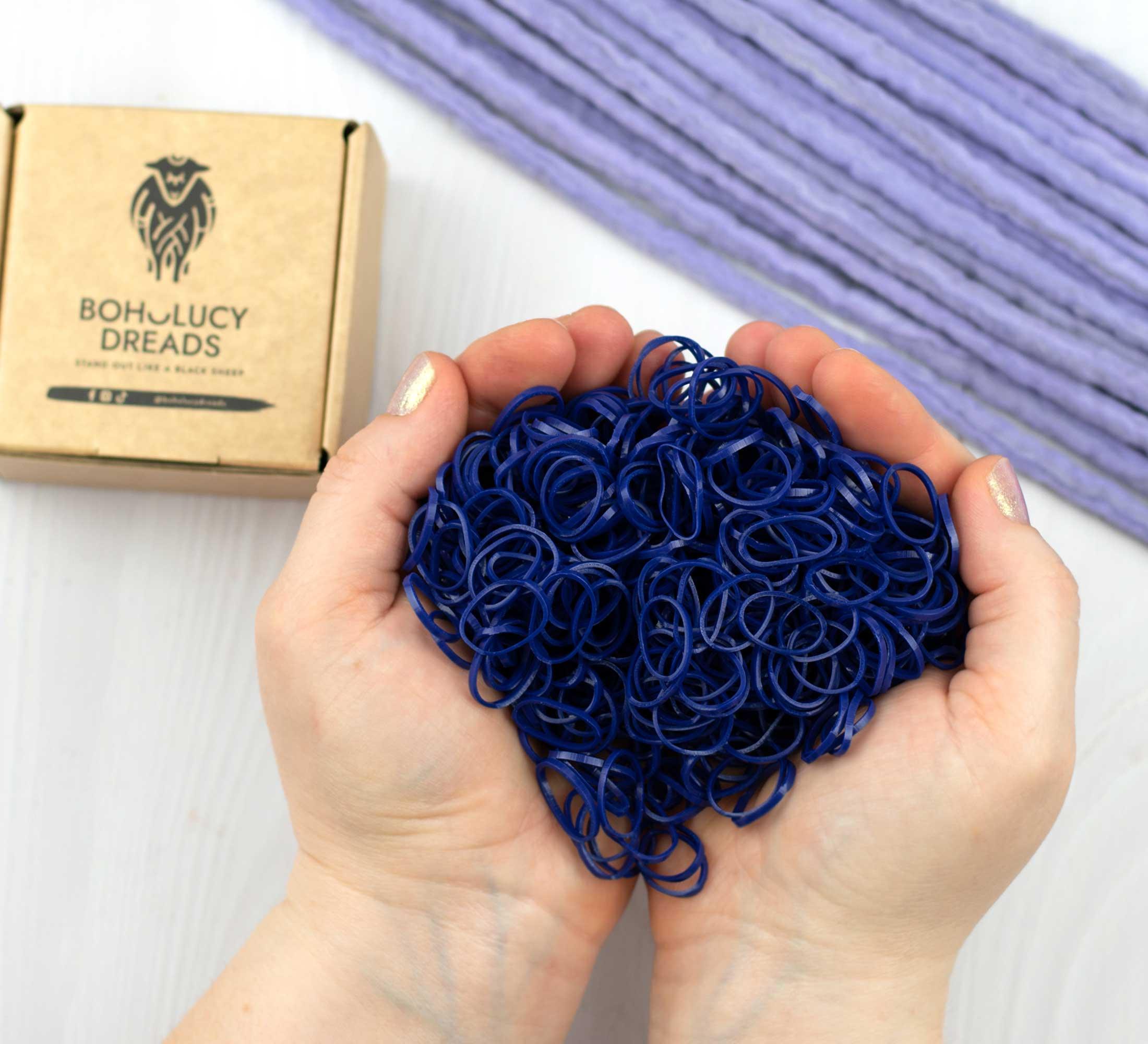 Magic Blue Ruber Galaxy blue rubber band 500 pcs – Boholucydreads