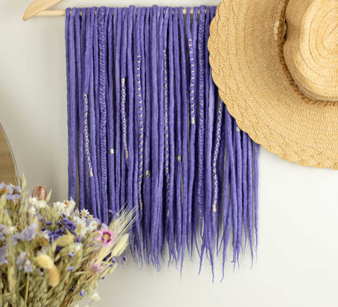 gillyflower purple wool dreads