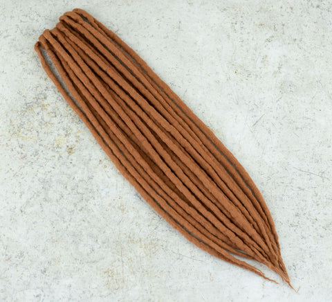 Ginger wool dreadlocks (Set of 10 pcs)