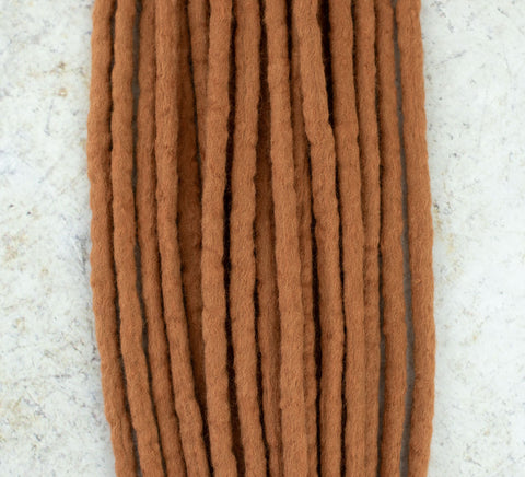 Ginger wool dreadlocks (Set of 10 pcs)