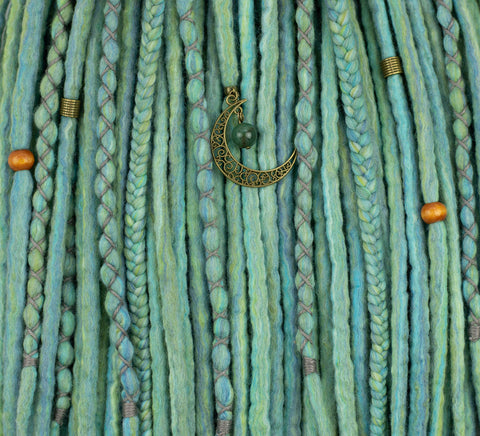 Luna moth set of 10 pcs wool dreads bundle