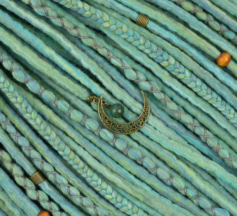 Luna moth set of 10 pcs wool dreads bundle