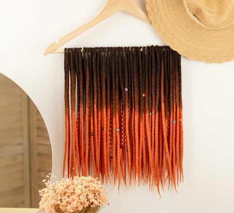 Marigold ombre dreadlock extensions