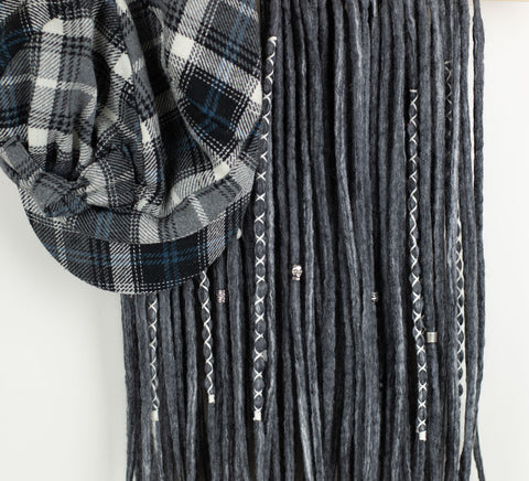 Monochrome wool dreadlocks