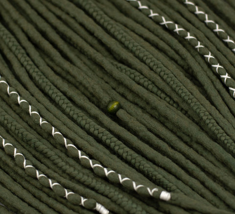 Moss set of 10 pcs wool dreads bundle