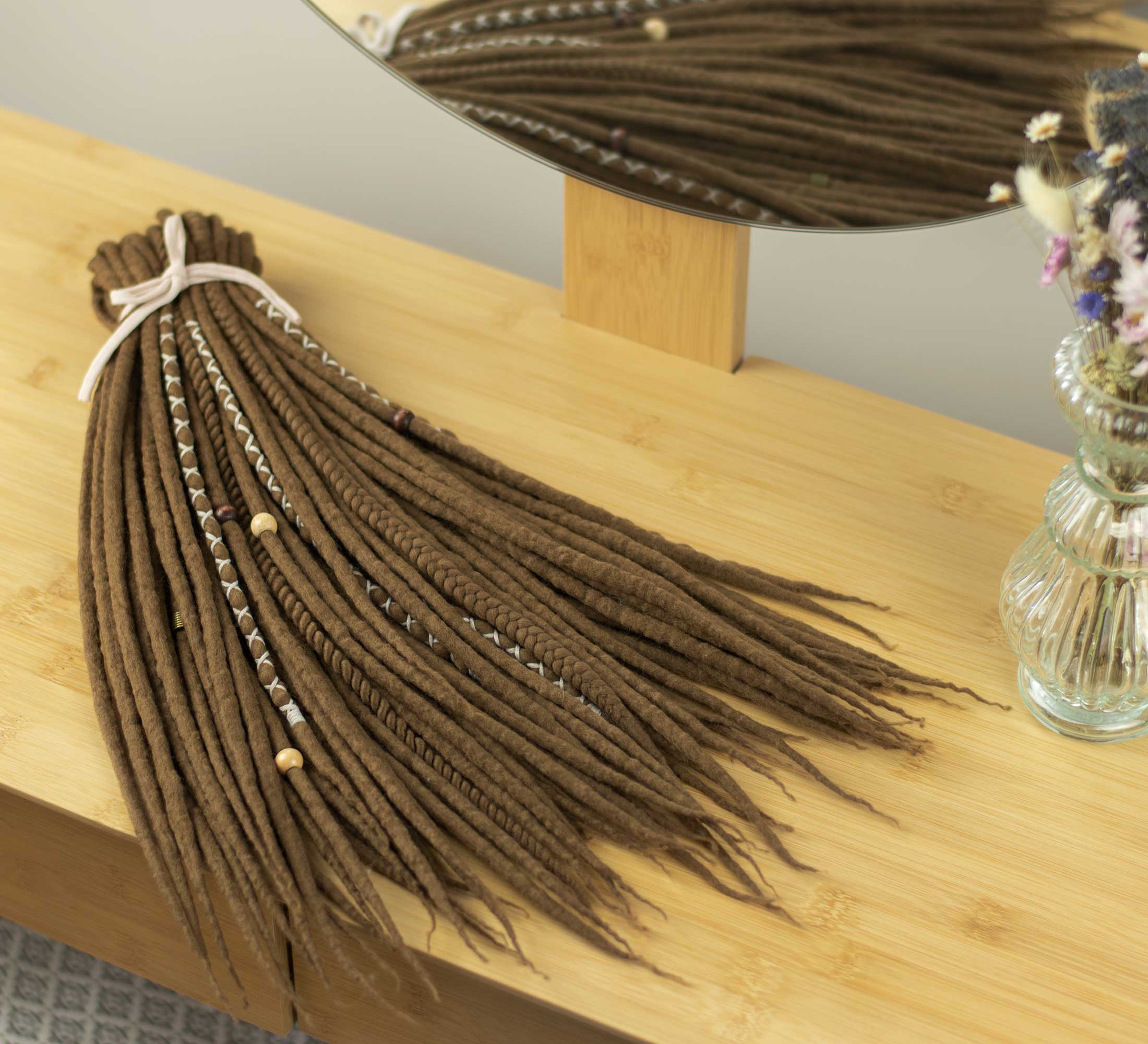 Nut wool dreadlock extensions