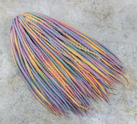 Pastel wool dreadlocks