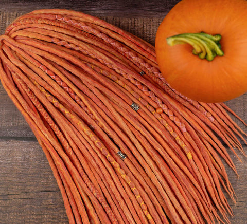 Pumpkin wool hair extensions