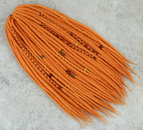 Sea buckthorn wool dreads and braids