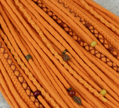 Sea buckthorn wool dreads and braids