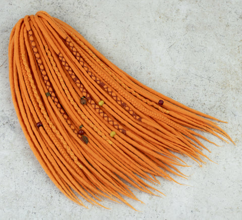 Sea buckthorn wool dreads and braids