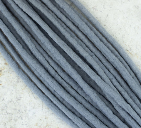 Shabby grey wool locs (Set of 10 pcs)