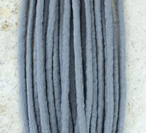 Shabby grey wool locs (Set of 10 pcs)