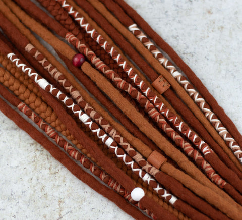 Sienna Viking Wool Dreadlocks Ponytail