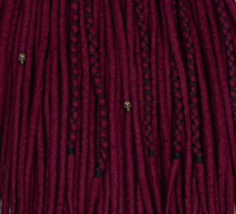 Wine set of 10 pcs wool dreads bundle