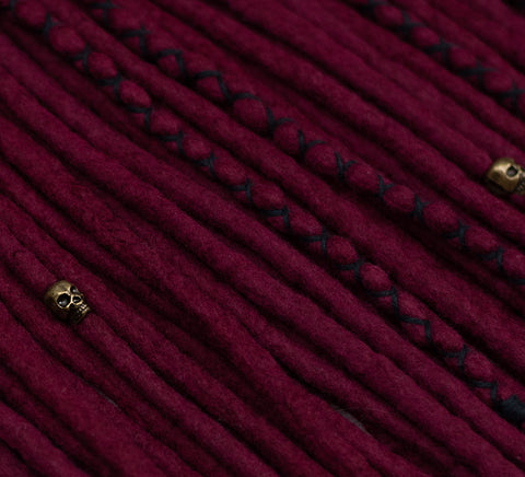Wine set of 10 pcs wool dreads bundle